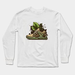 Step Up Your Style & the Planet with our Plant-Powered Sneaker Long Sleeve T-Shirt